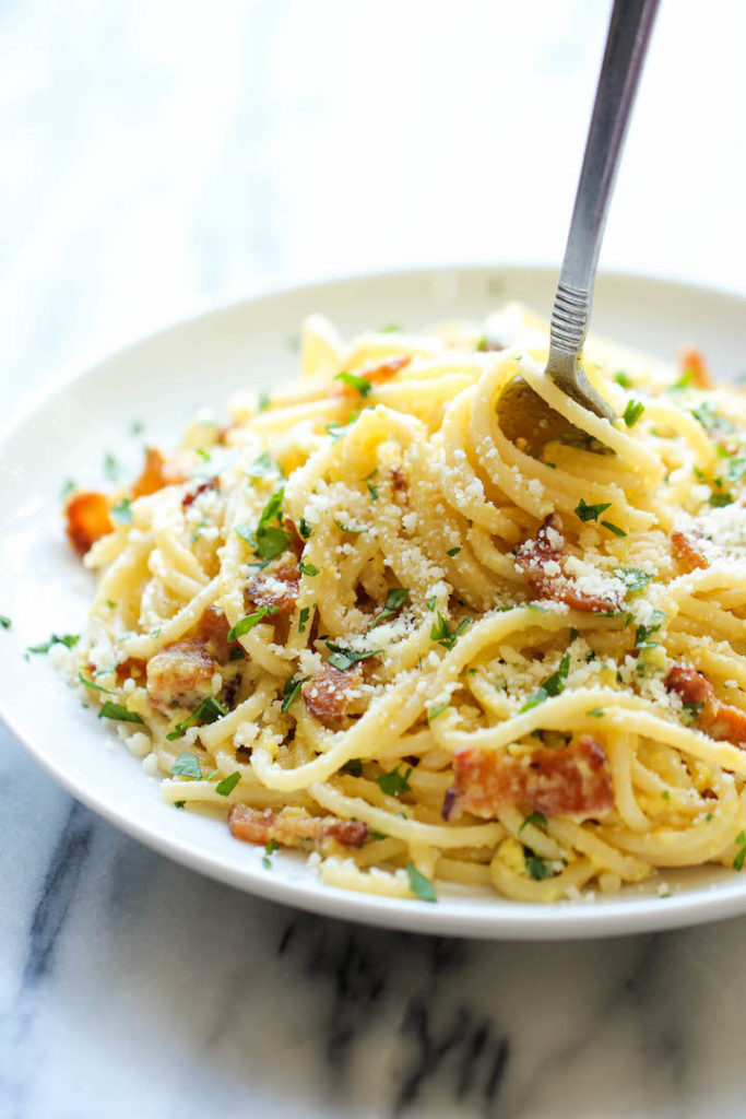 Valentines Day Meal Idea - Spaghetti Carbonara 